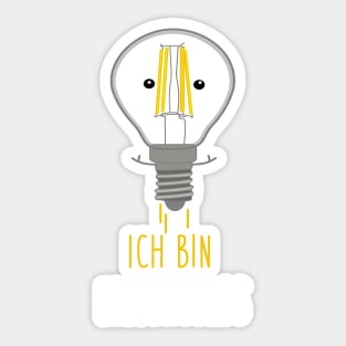 Funny lightbulb out of the socket (b) Sticker